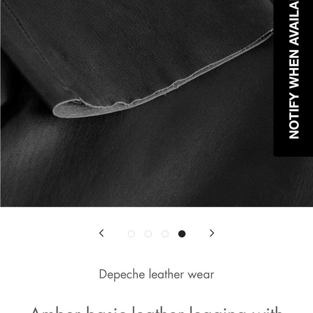 Depeche Black Leather Leggings